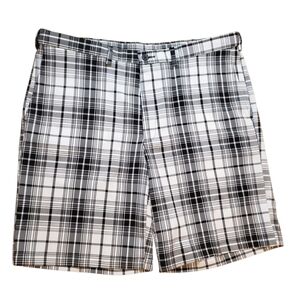 Cool 18 Pro Black Check Golf Shorts 40